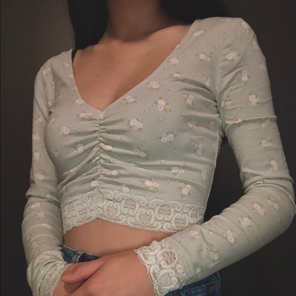 Urban Outfitters Long Sleeved Crop Top